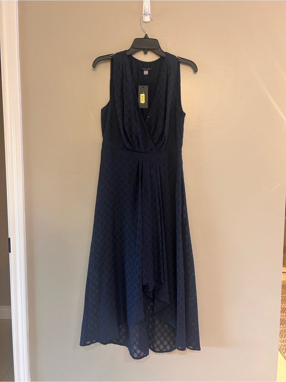 Tommy Hilfiger Asymmetrical Navy Blue Sleeveless Dress